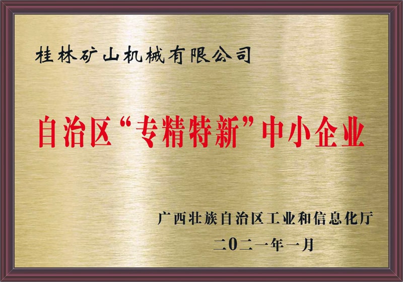 自(zì)治區專精(jīng)特新中小(xiǎo)企業(yè)